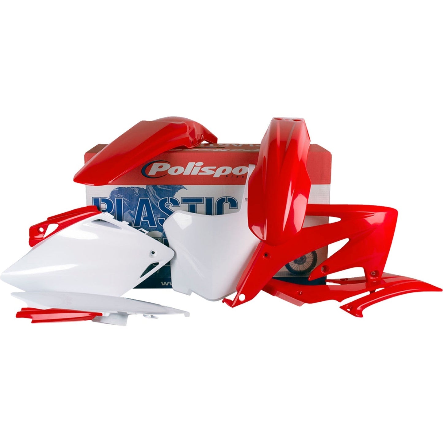 POLISPORT Body Kit - Complete - OEM Red/White - CRF 450R 90175 by Polisport