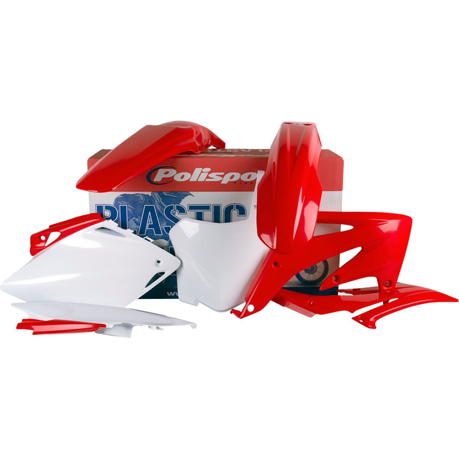 POLISPORT Body Kit - Complete - OEM Red/White - CRF 450R 90175 by Polisport
