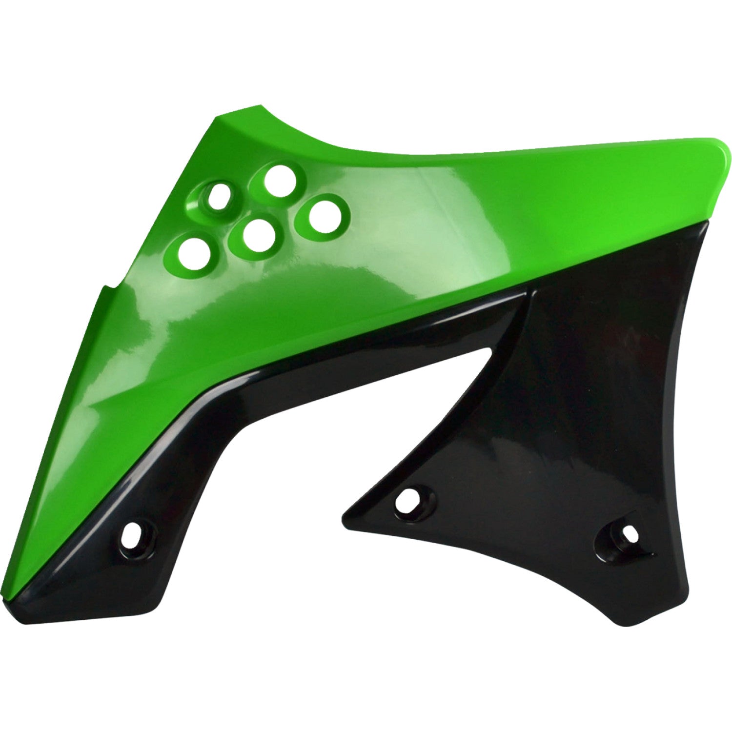 POLISPORT Radiator Cover - '09/ '12 OEM Green/Black - KX 250F 8412800001 by Polisport