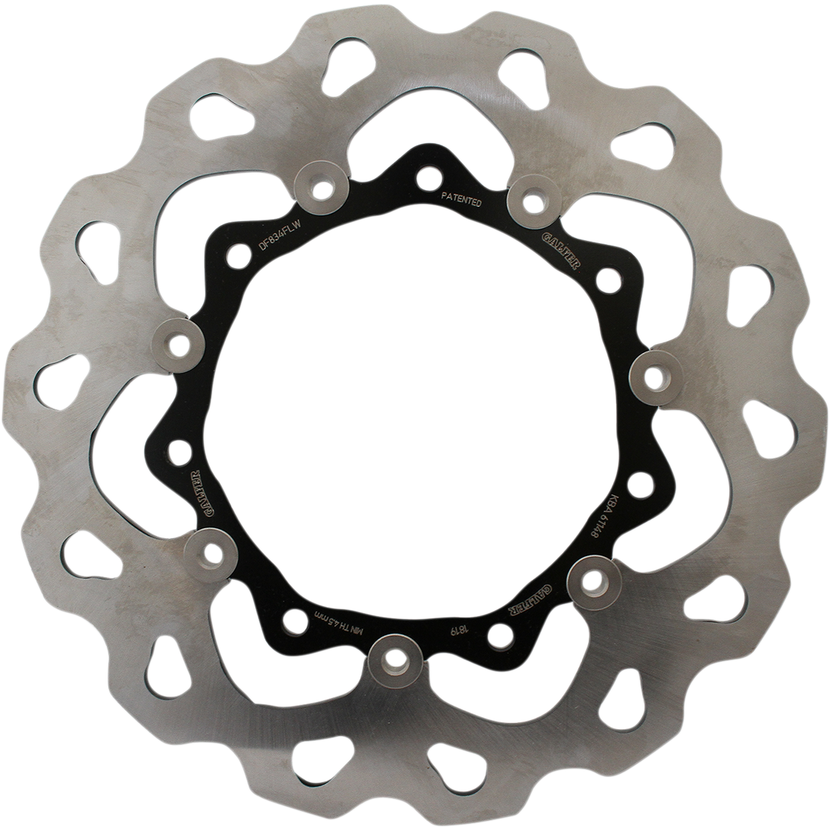 Galfer Wave? Brake Rotor - Front - Black Carrier DF834FLW
