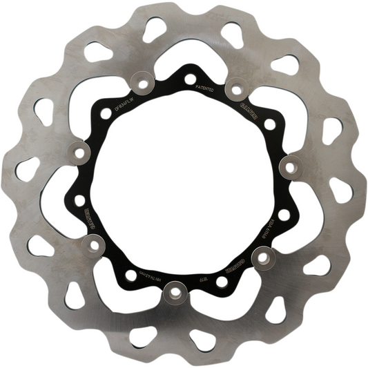 Galfer Wave? Brake Rotor - Front - Black Carrier DF834FLW