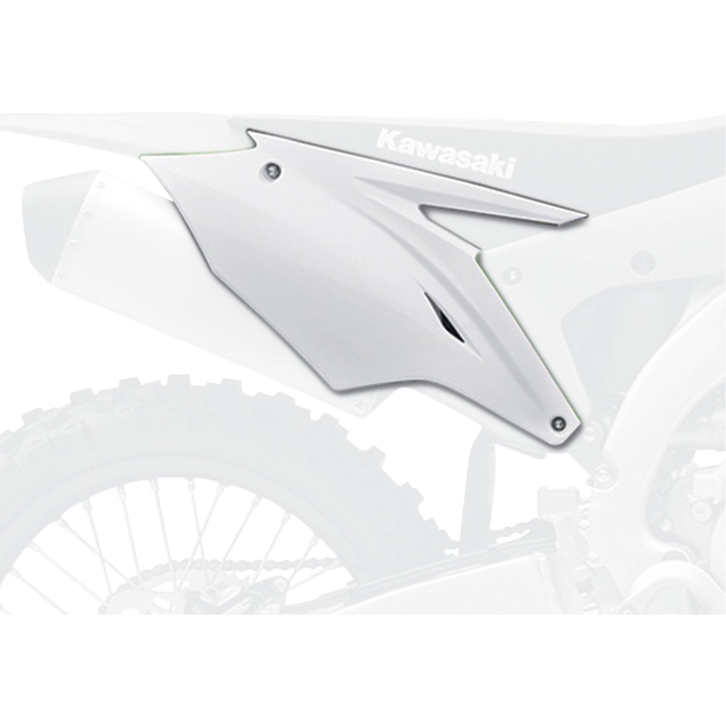 POLISPORT Side Panels - OEM White - KXF 250/450 8608200002 by Polisport