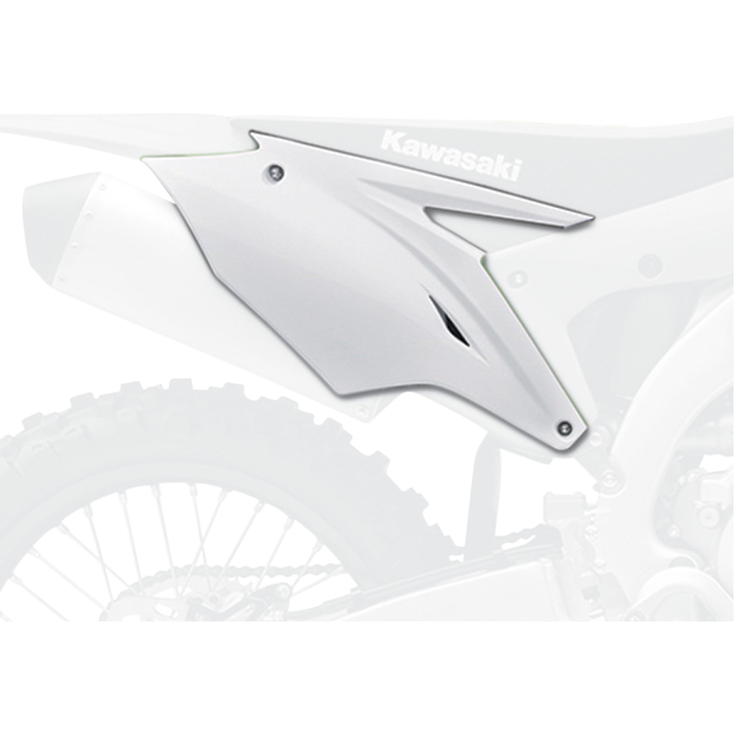 POLISPORT Side Panels - OEM White - KXF 250/450 8608200002 by Polisport