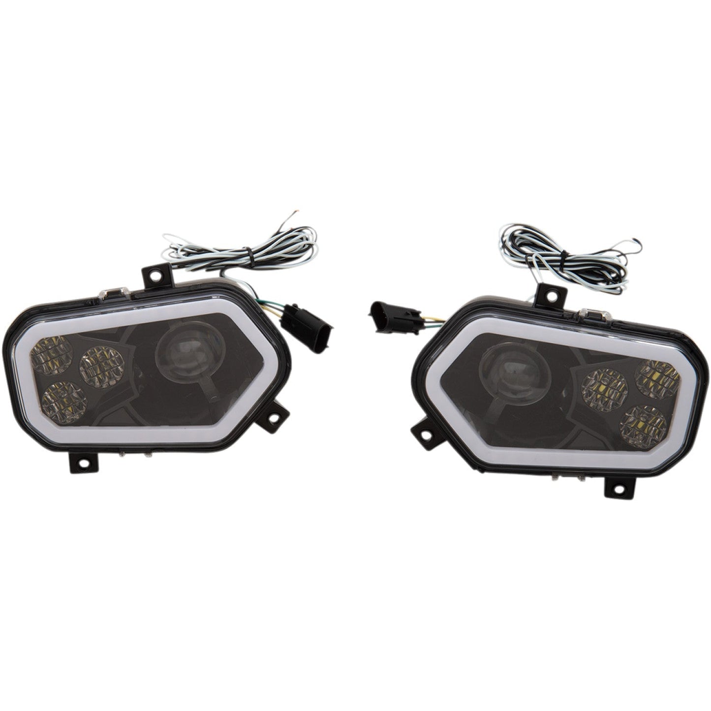 Moose Utility LED Headlight - RZR800/900 - Black 100-3373-PU | Headlight Group