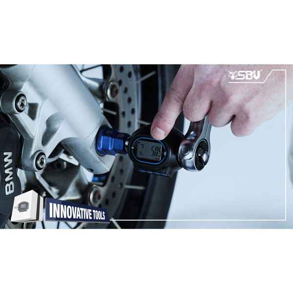 SBV Tools PRO MECHANIC Motorcycle Tool Set PLUS Digital Torque Adapter Bundle - ALL BRANDS