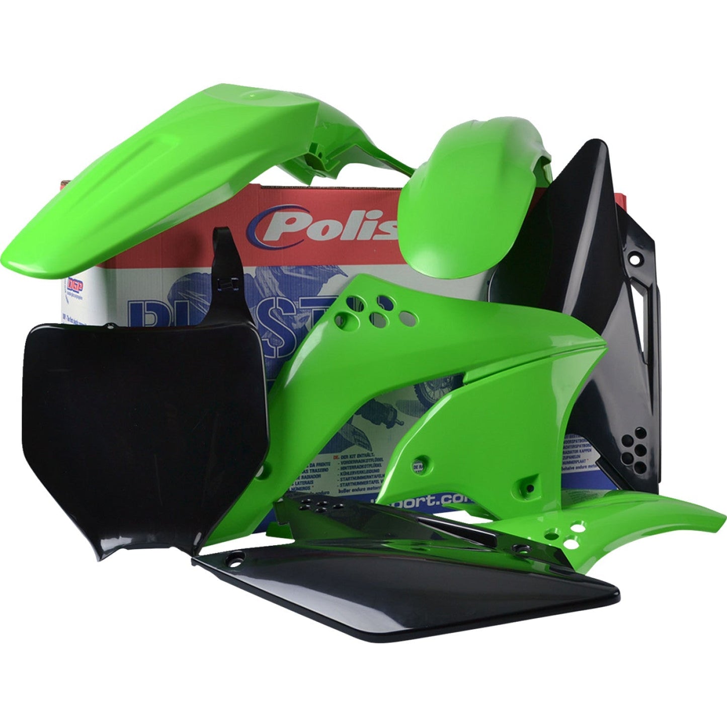 POLISPORT Body Kit - Complete - OEM Green/Black - KX 250F 90113 by Polisport