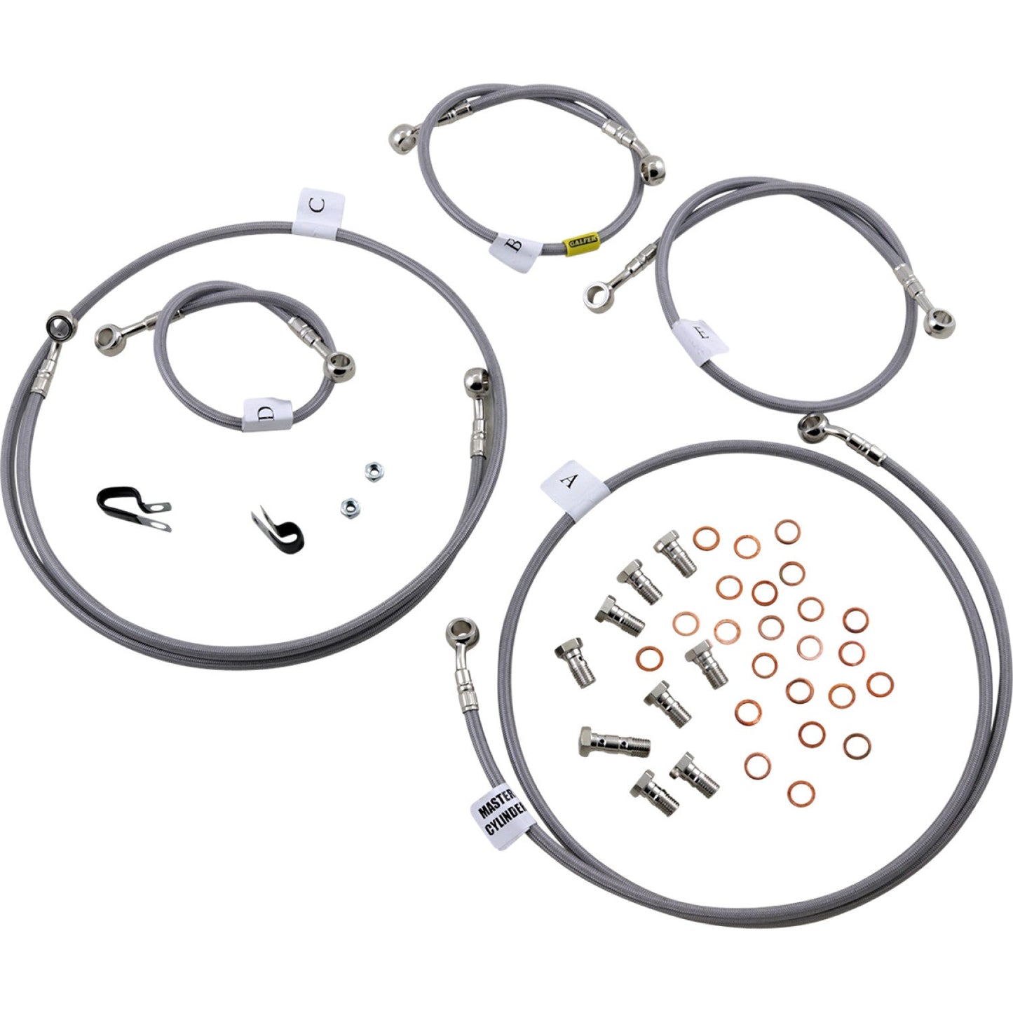 Galfer Brake Line - Stainless Steel FK003D809-5 | Brake Lines Hoses Stainless Steel
