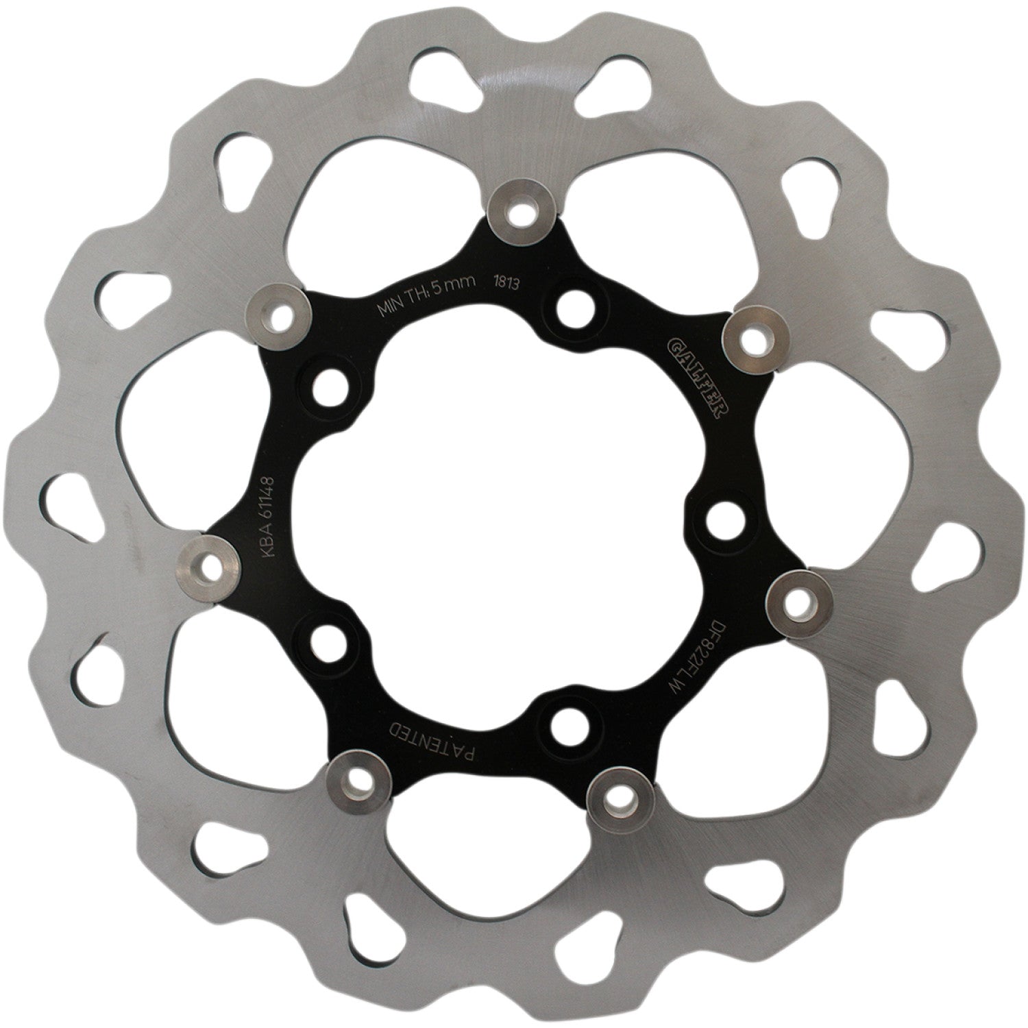Galfer Wave? Brake Rotor - Rear - Black Carrier DF822FLW | Brake Rotors   Street