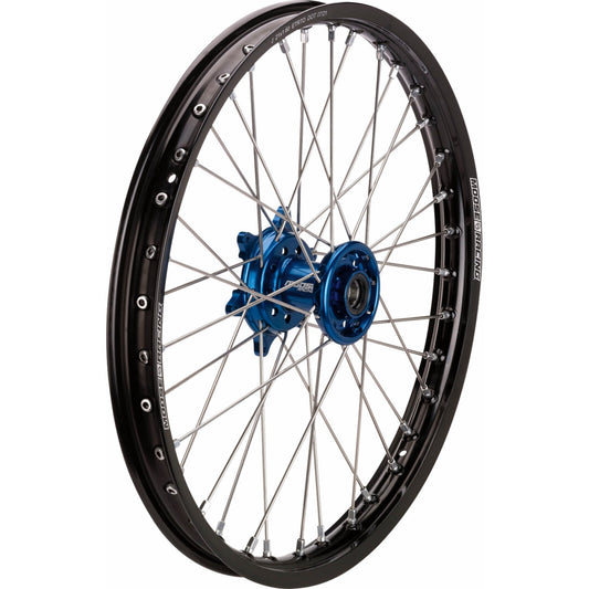 Moose Racing Wheel Assembly - SX-1 - Complete - Front - Black Wheel/Blue Hub - 21x1.6 - Yamaha YFN-16021-BKBU
