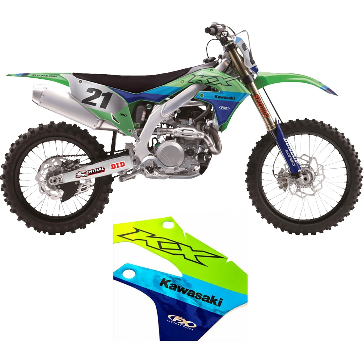 FACTORY EFFEX Graphic Kit - Chrome Series - Kawasaki - KX 250F 27-03102