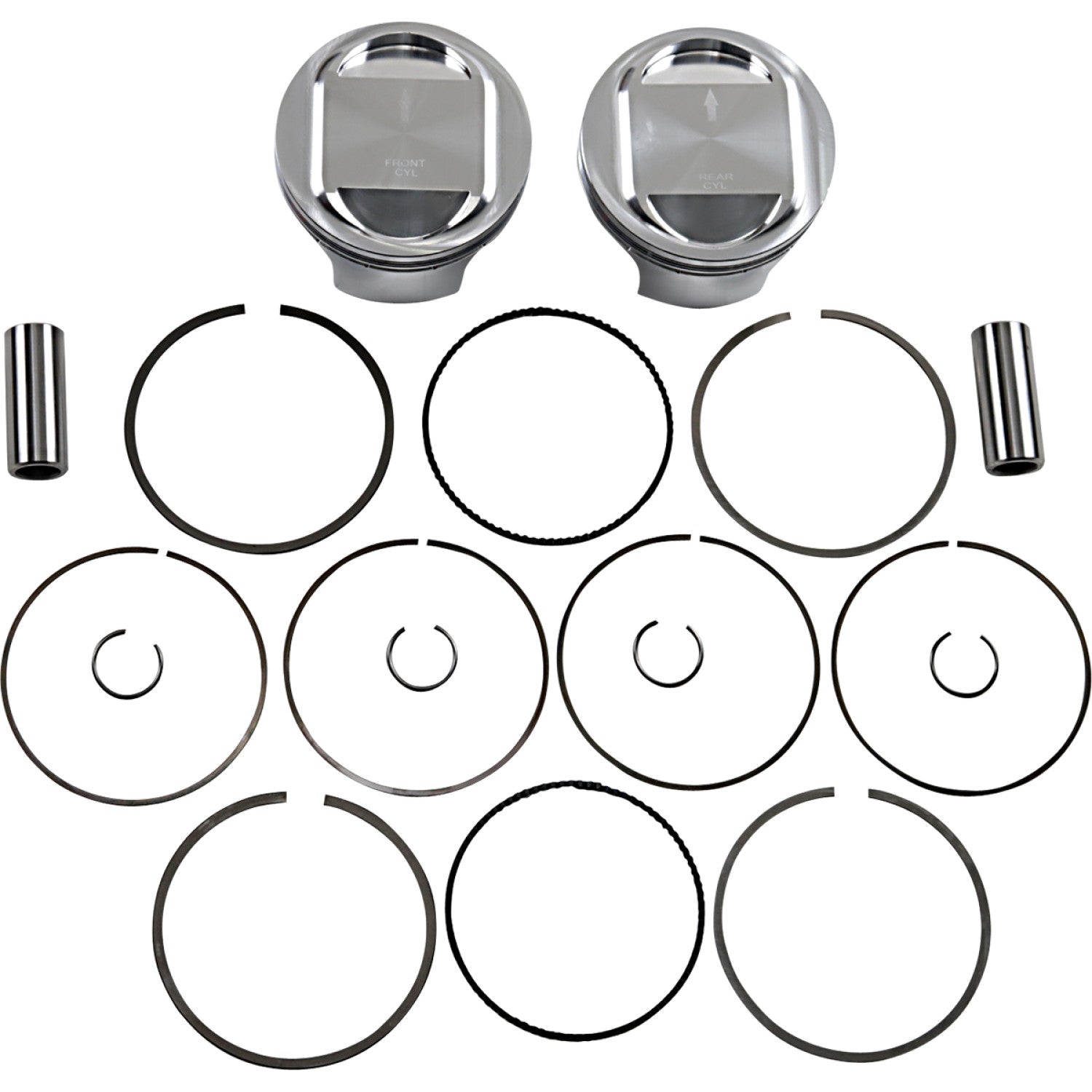 JE Pistons Piston Kit - 98" - Twin Cam 324722 | JE Pistons | Piston & Ring Kits