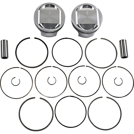 JE Pistons Piston Kit - 98" - Twin Cam 324722 | JE Pistons | Piston & Ring Kits