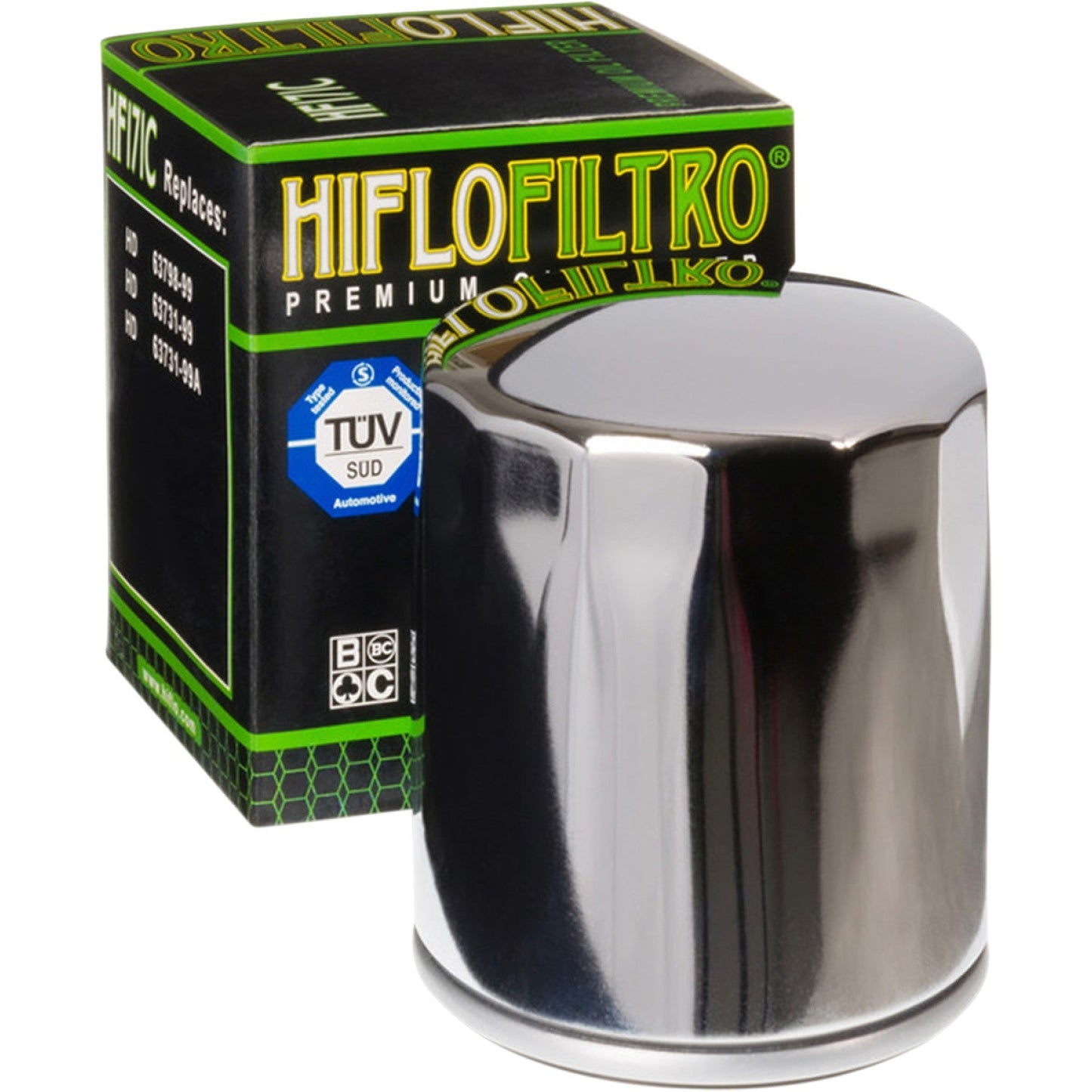 Hiflofiltro Oil Filter - Chrome HF171C | Oil Filters | Hiflofiltro
