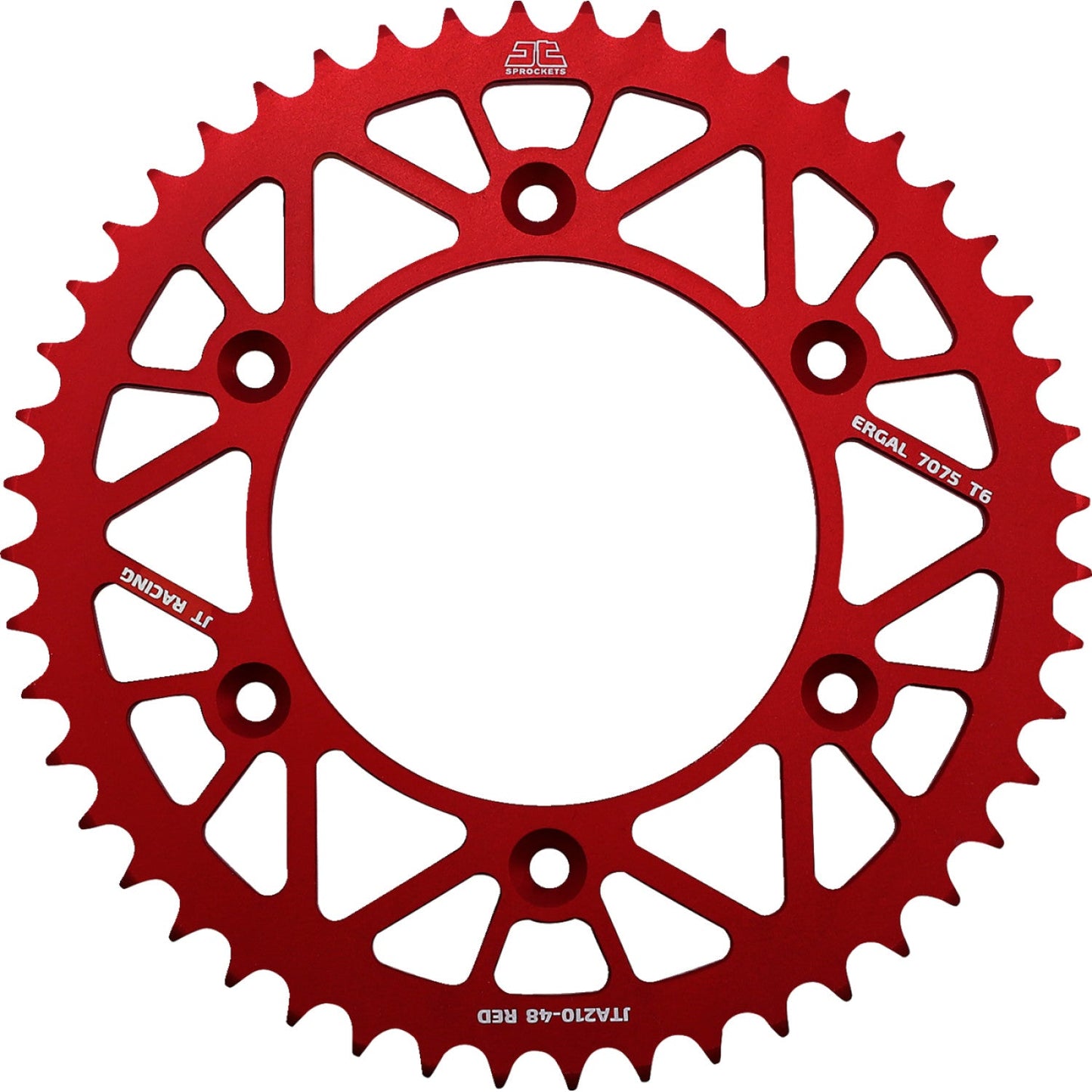 JT SPROCKETS Rear Sprocket - Honda/Beta - Red - 48 Tooth JTA210.48RED by JT Rear Sprockets   Aluminum/Alloy