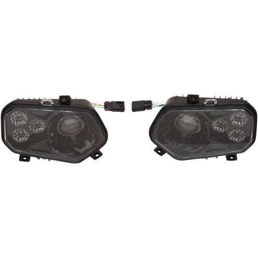 Moose Utility LED Headlight - RZR800/900 - Black 100-3355-PU | Headlight Group