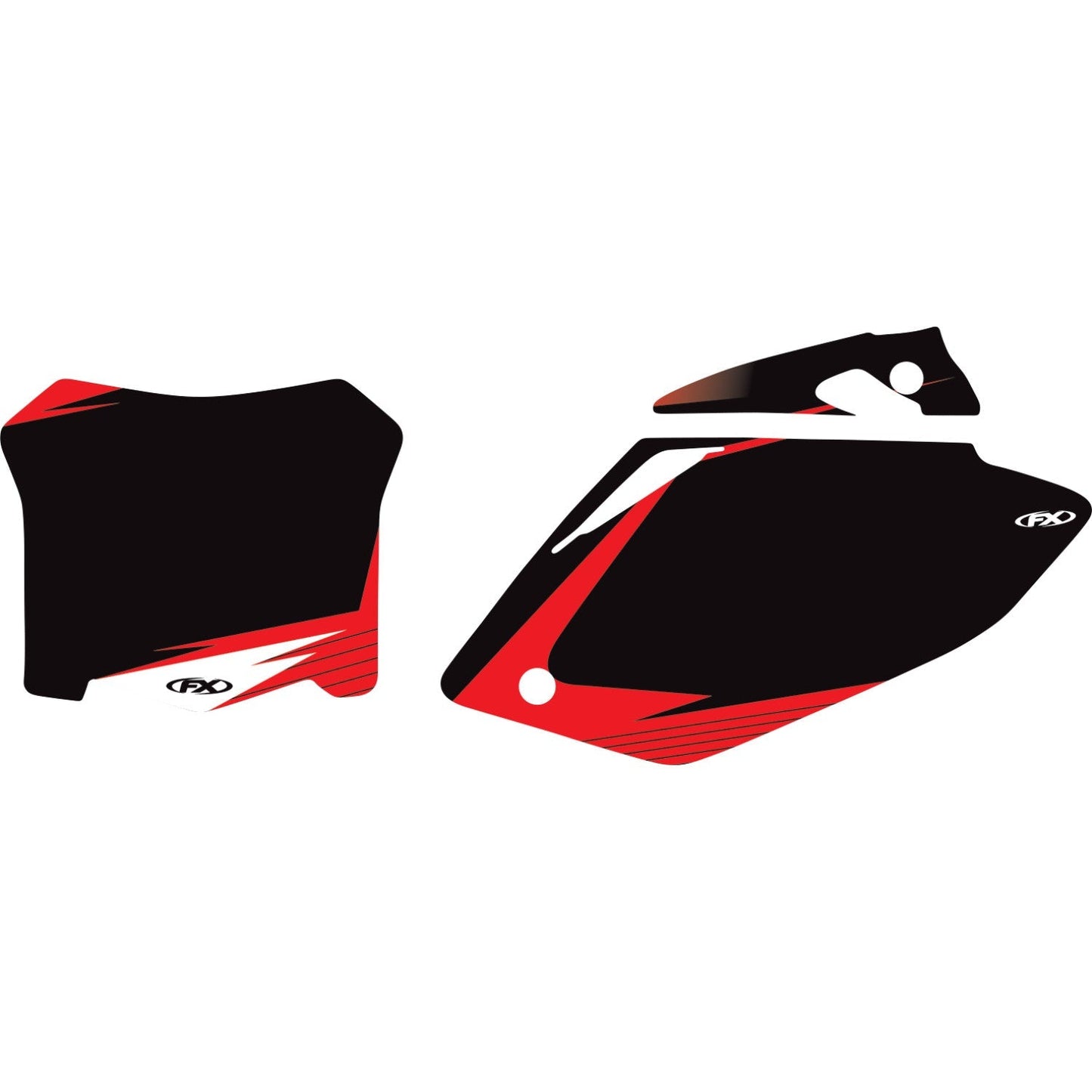 FACTORY EFFEX Graphic Number Plate - Black/Red - CRF 24-64354