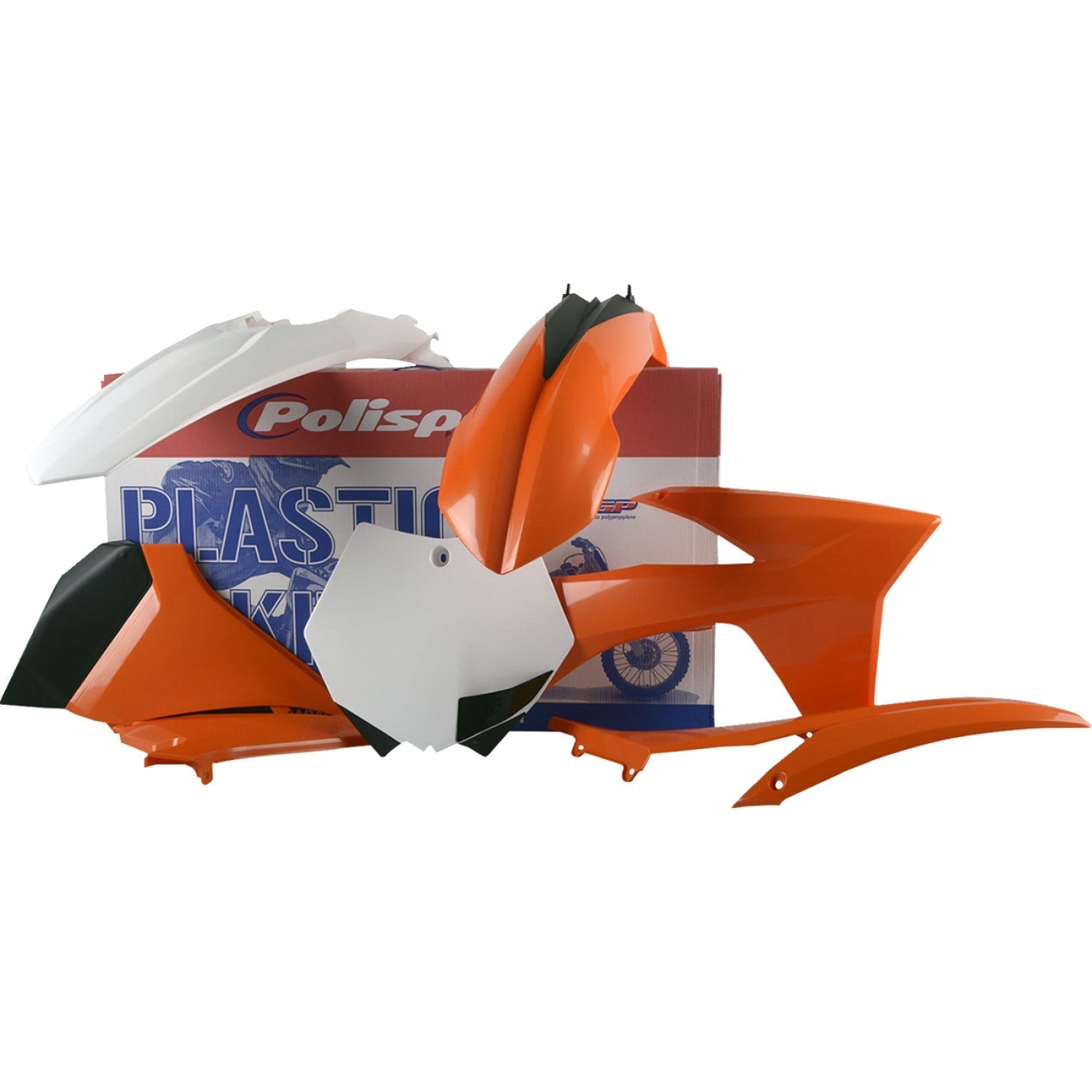 POLISPORT Body Kit - OEM Orange/White - SX/SX-F/XC 90408 by Polisport