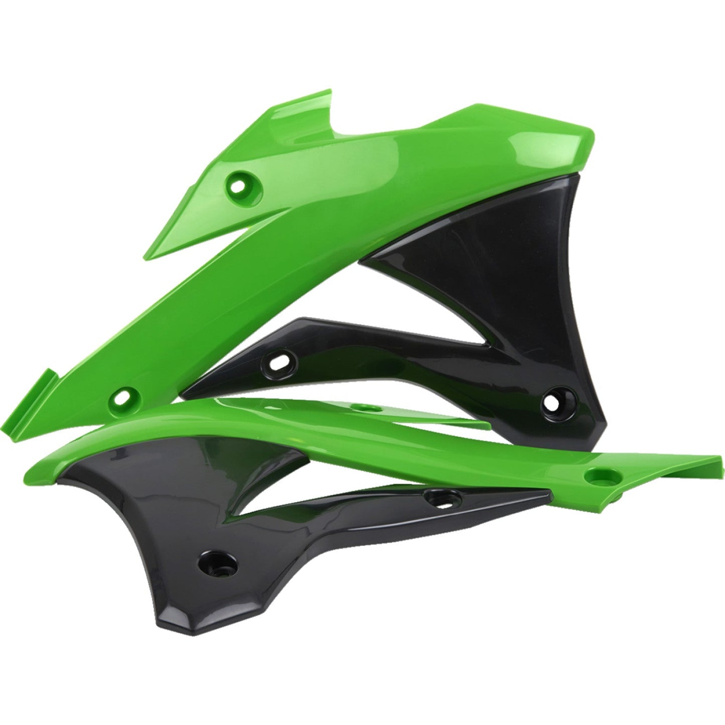 POLISPORT Radiator Cover - OEM Green/Black - KX 85/100 8417300001 by Polisport