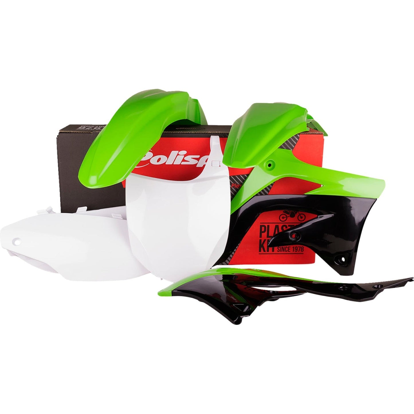 POLISPORT Body Kit - Complete - OEM Green/White/Black - KX 450F 90466 by Polisport