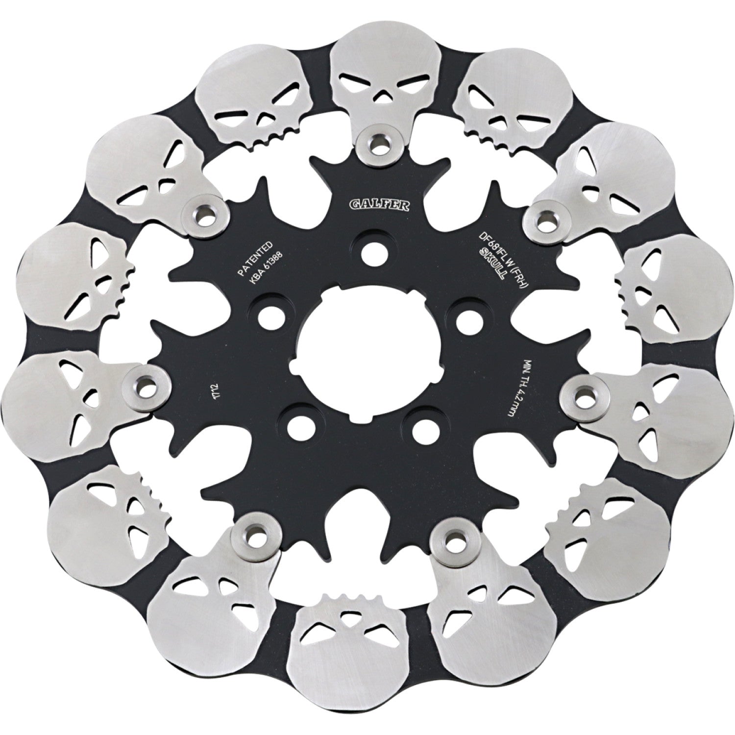 Galfer Skull Rear Rotor - Floating Mount DF681FRH | Brake Rotors   Street