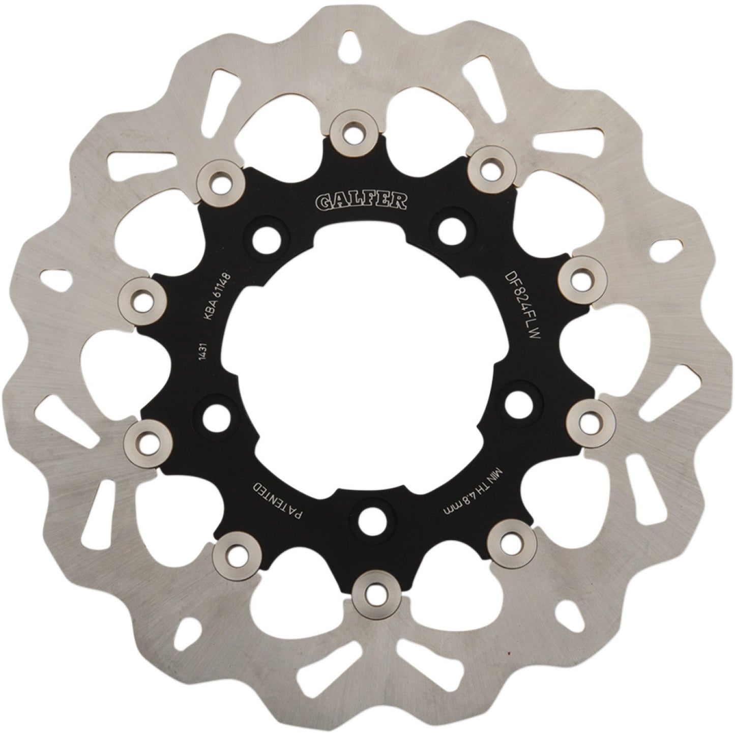 Galfer Wave? Brake Rotor - Rear - Black Carrier DF824CW | Brake Rotors   Street