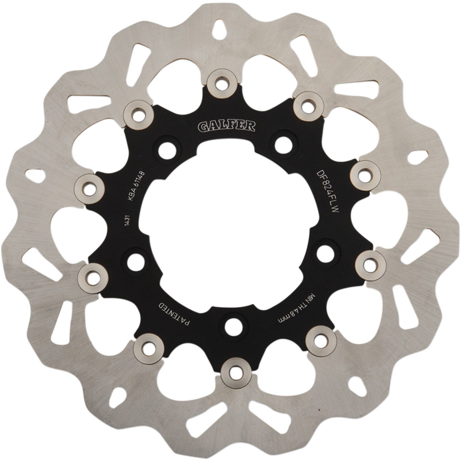 Galfer Wave? Brake Rotor - Rear - Black Carrier DF824CW | Brake Rotors   Street