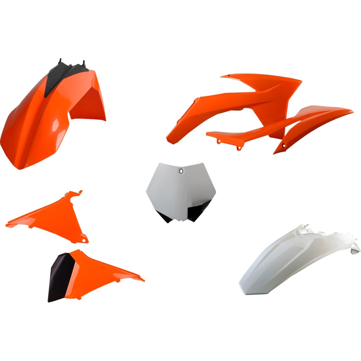 POLISPORT Body Kit - OEM Orange/White - SX/XC 90510 by Polisport