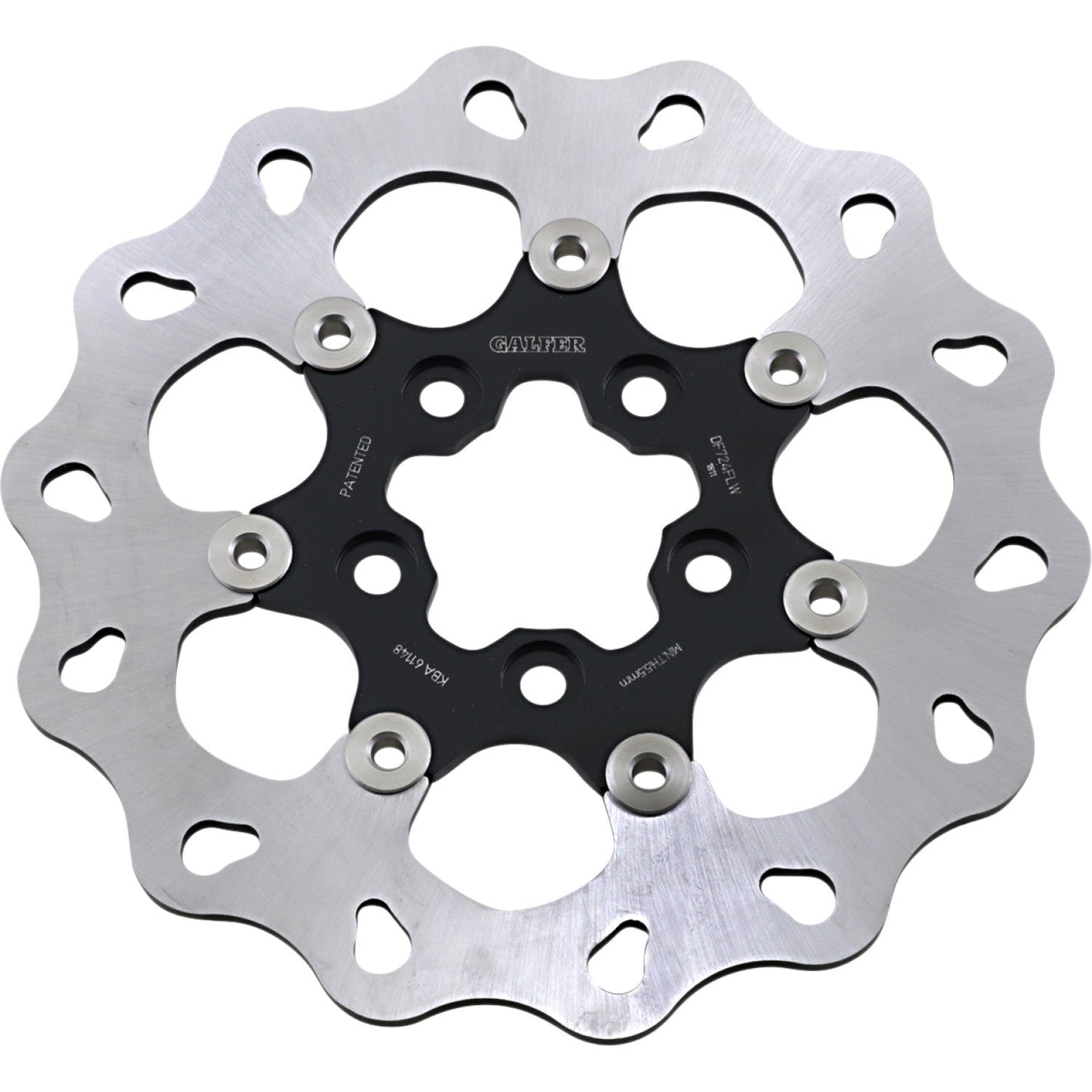 Galfer Wave? Brake Rotor - Rear - Black Carrier DF724FLW | Brake Rotors   Street