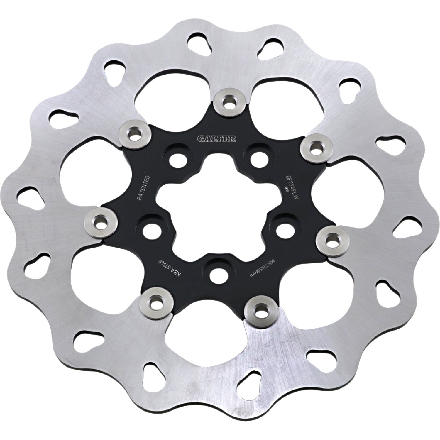 Galfer Wave? Brake Rotor - Rear - Black Carrier DF724FLW | Brake Rotors   Street