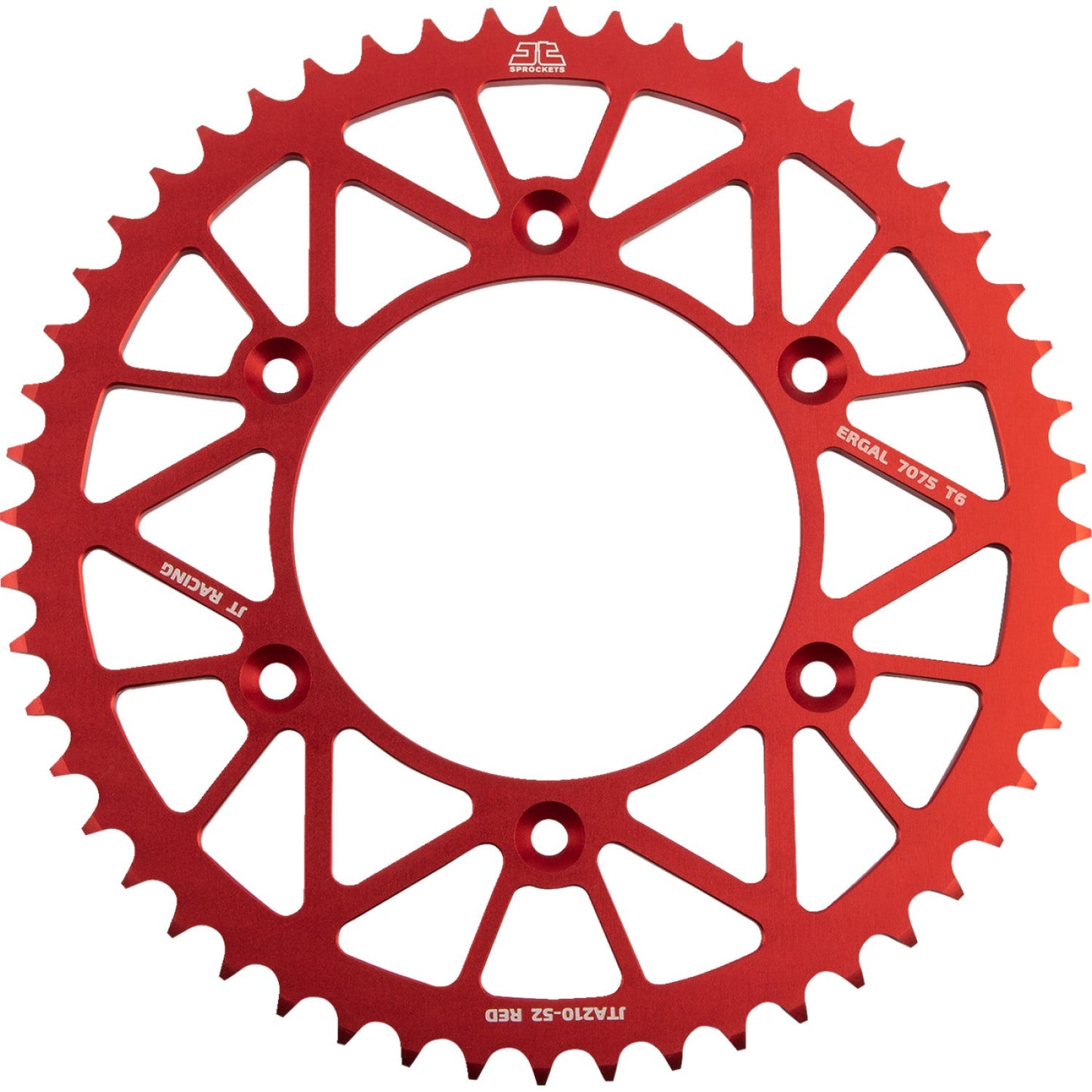 JT SPROCKETS Rear Sprocket - Honda/Beta - Red - 52 Tooth JTA210.52RED by JT Rear Sprockets   Aluminum/Alloy