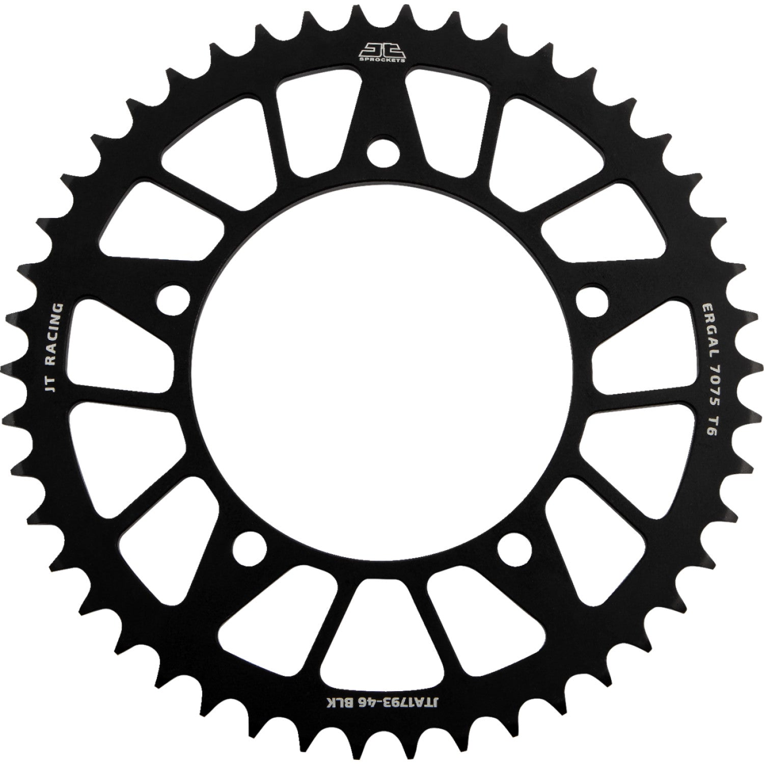 JT SPROCKETS Rear Sprocket - Suzuki - Black - 46 Tooth JTA1793.46BLK by JT Rear Sprockets   Aluminum/Alloy
