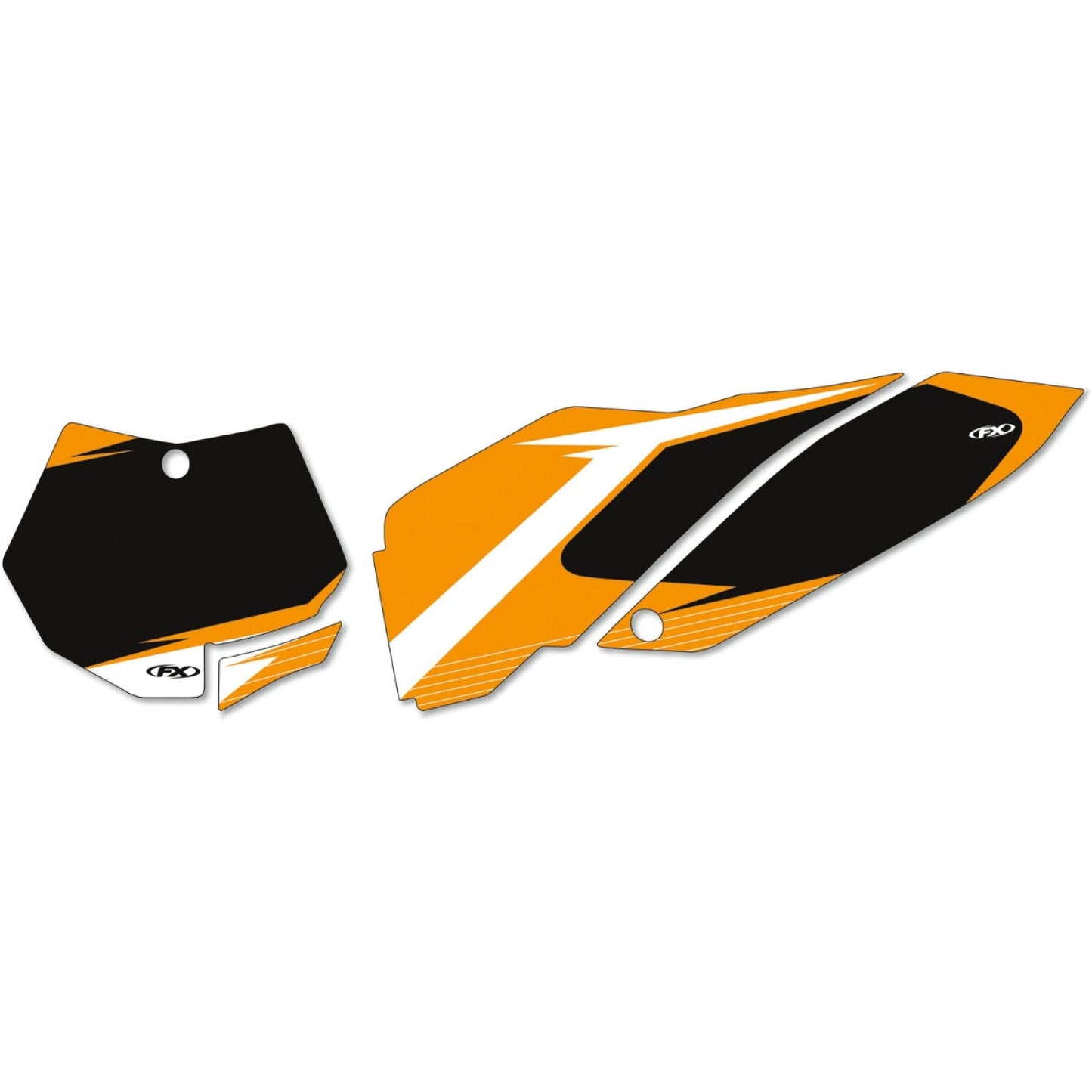 FACTORY EFFEX Graphic Number Plates - Black/Orange - KTM 14-64522