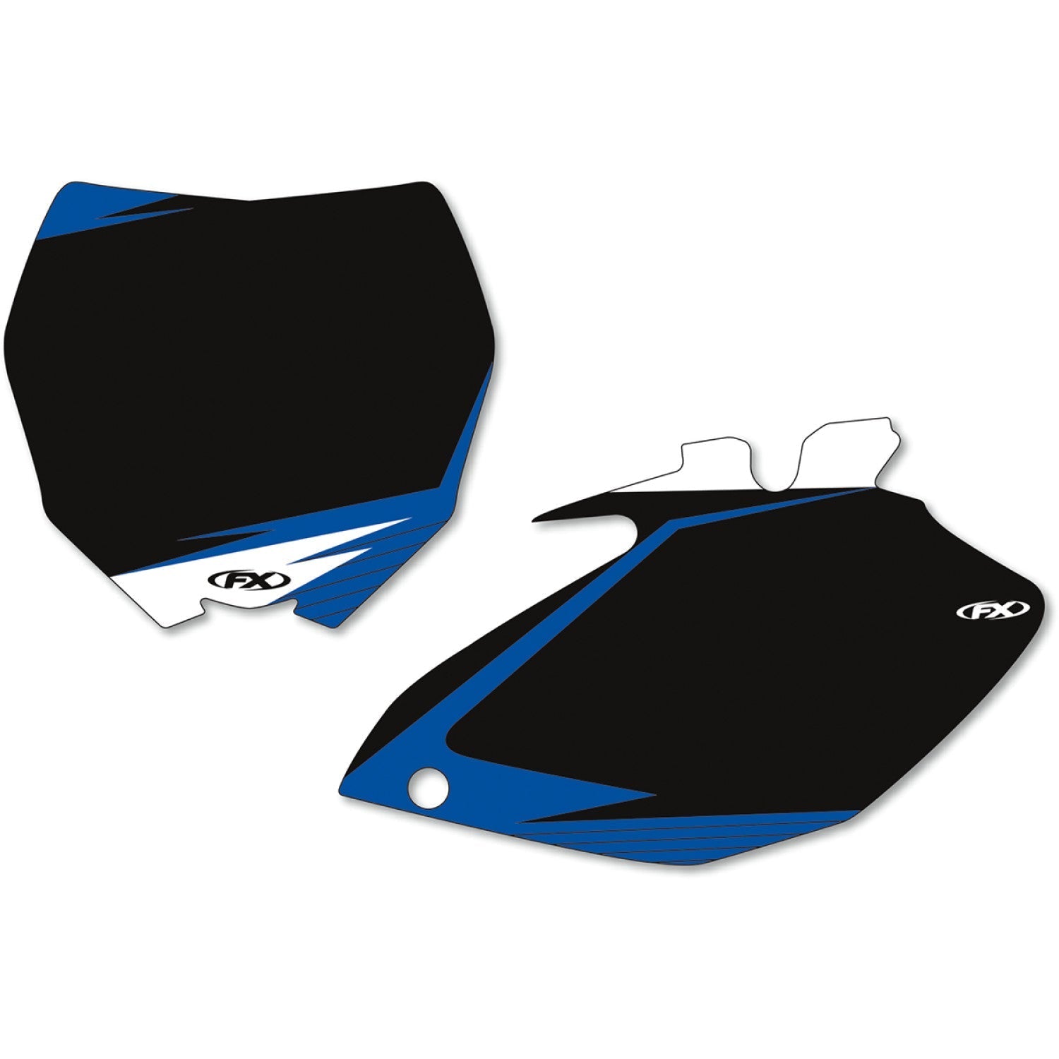 FACTORY EFFEX Graphic Number Plates - Black/Blue - YZ 12-64220