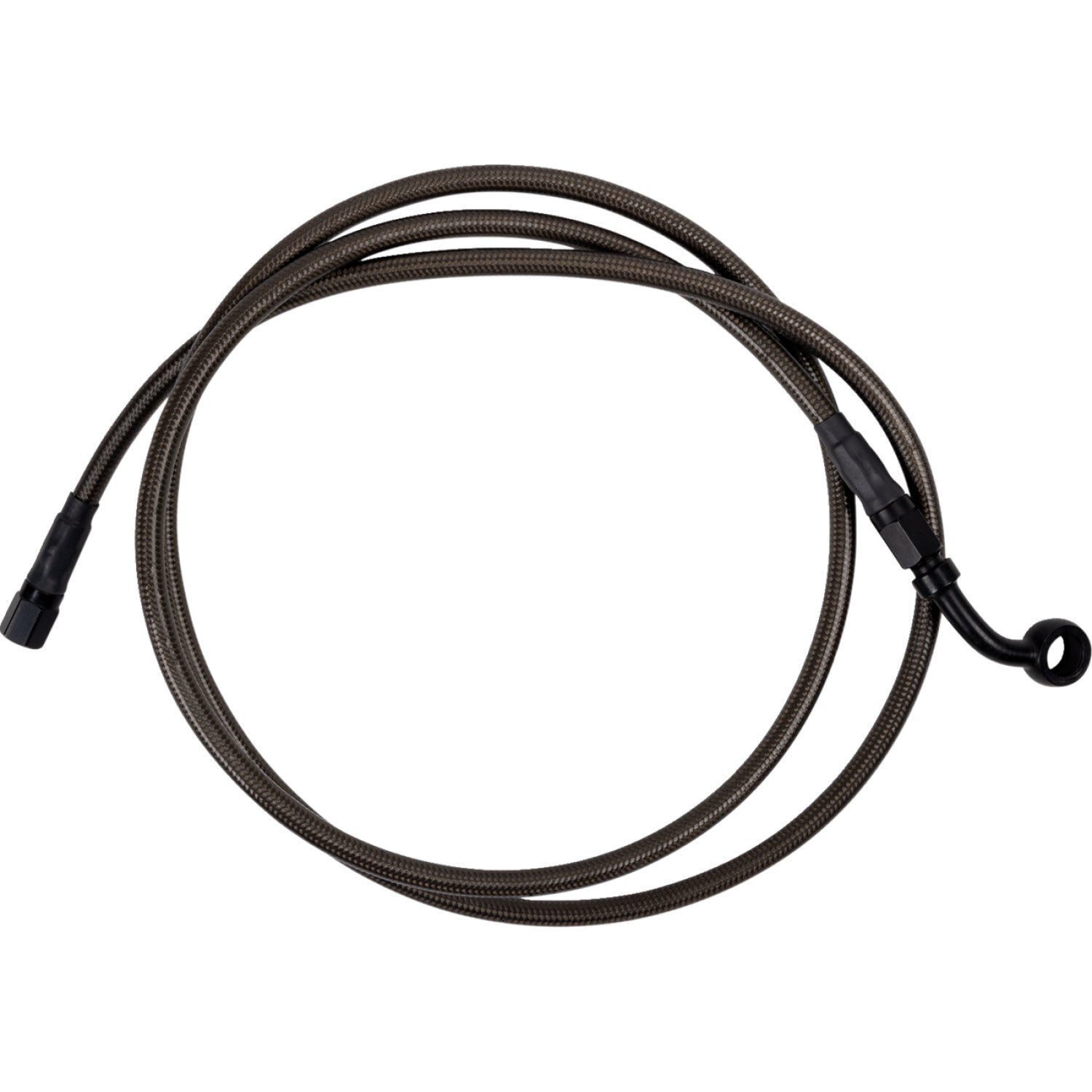 Barnett Brake Line - Upper - Carbon Coat w/ Black Fittings 254-30-51133 | Brake Lines Hoses Stainless Steel