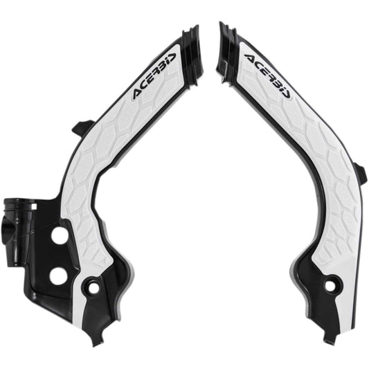 ACERBIS X-Grip Frame Guards - Black/White - Gas Gas | Husqvarna 2733451007