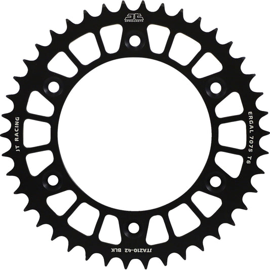 JT SPROCKETS Rear Sprocket - Honda - Black - 42 Tooth JTA210.42BLK by JT Rear Sprockets   Aluminum/Alloy