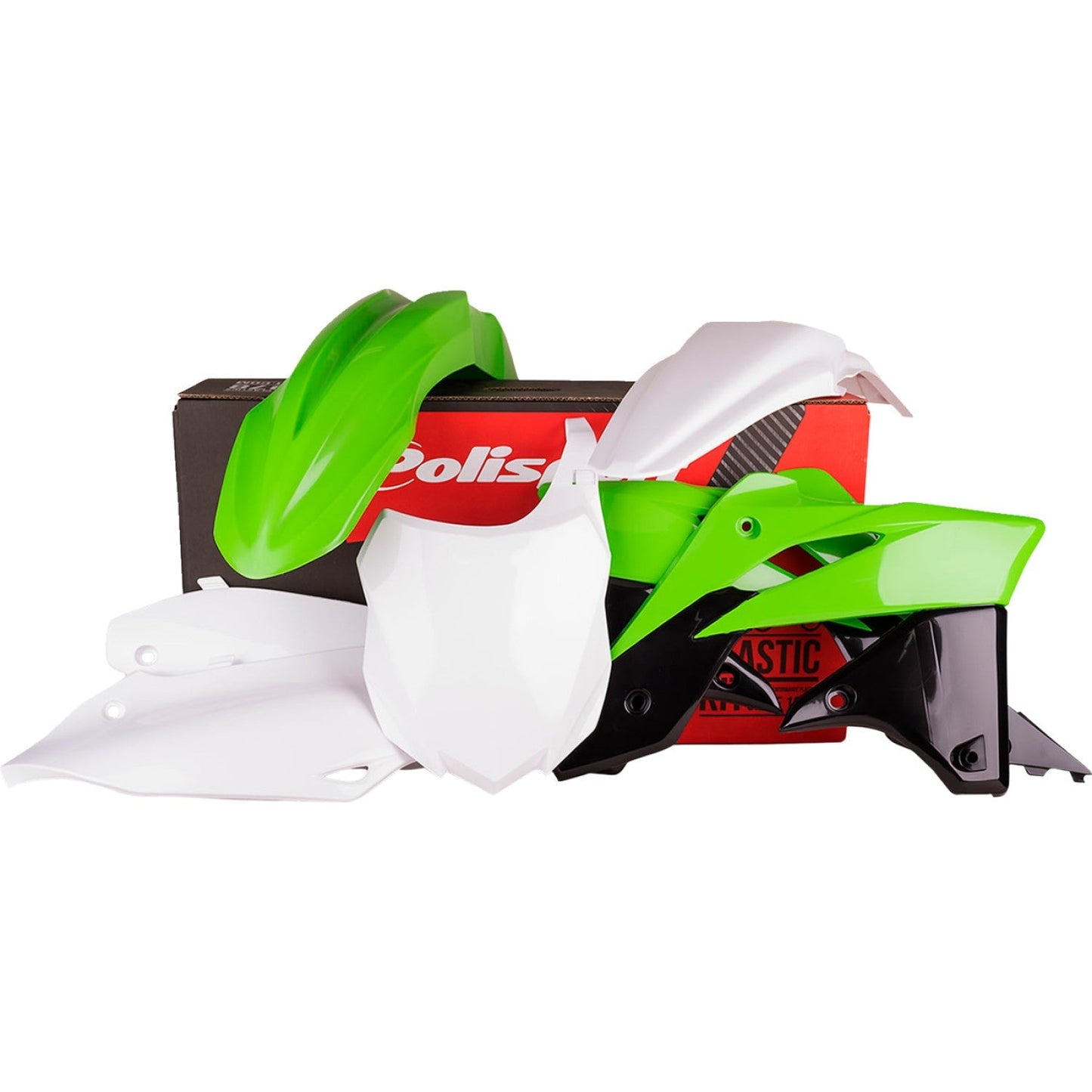 POLISPORT Body Kit - Complete - '14 - '15 OEM Green/Black/White - KX 250F 90625 by Polisport