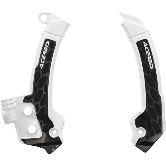 ACERBIS X-Grip Frame Guards - Black/White - Husqvarna 2979601007