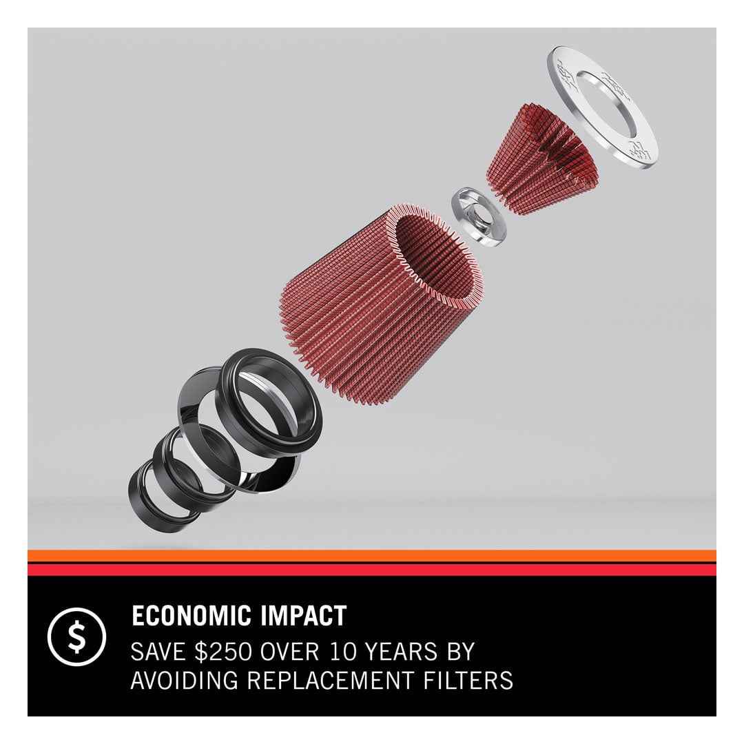 RU-3480 K&N UNIVERSAL CLAMP-ON AIR FILTER