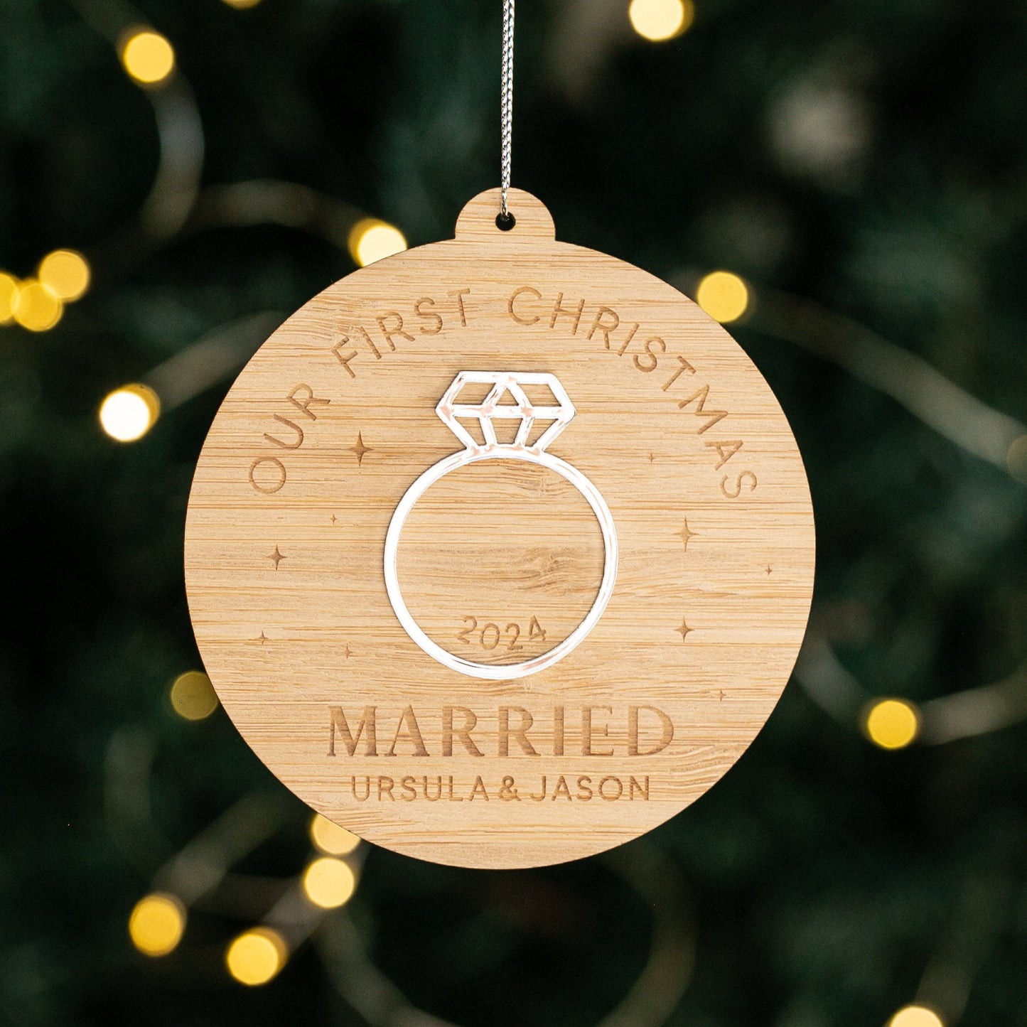 Diamond Ring Christmas Bauble